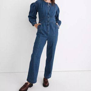 NWOT Madewell Denim Straight-Leg Jumpsuit